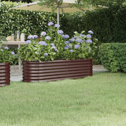 Vidaxl - Letto Giardino Acciaio Verniciato a Polvere 152x40x36cm Marrone 38746