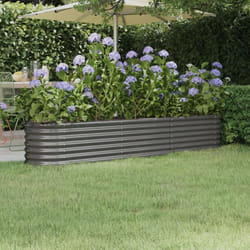 Vidaxl - Letto Giardino Acciaio Verniciato a Polvere 224x40x36 cm Grigio 66729