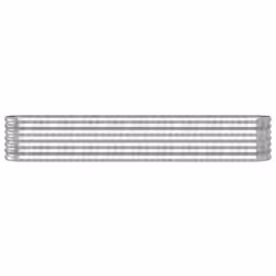 vidaXL Letto Giardino Acciaio Zincato 224x40x36cm Argento - Vista aggiuntiva 3