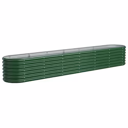 vidaXL Letto Giardino Acciaio Zincato 224x40x36 cm Verde - Vista aggiuntiva 2