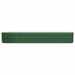 vidaXL Letto Giardino Acciaio Zincato 224x40x36 cm Verde - Vista aggiuntiva 3