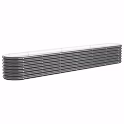 Letto da Giardino in Acciaio a Polvere 260x40x36 cm Antracitecod mxl 119350 - Vista aggiuntiva 2