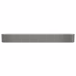 vidaXL Letto Giardino Acciaio Zincato 332x40x36 cm Grigio - Vista aggiuntiva 3