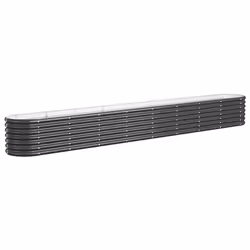 Letto da Giardino in Acciaio a Polvere 332x40x36 cm Antracitecod mxl 95426