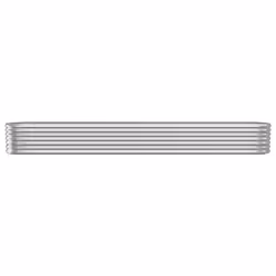 vidaXL Letto Giardino Acciaio Zincato 332x40x36cm Argento - Vista aggiuntiva 3