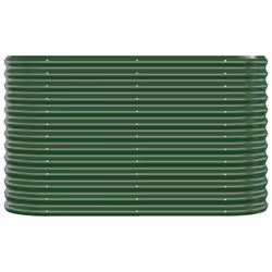 vidaXL Letto Giardino Acciaio Zincato 114x40x68 cm Verde - Vista aggiuntiva 3