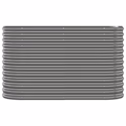 vidaXL Letto Giardino Acciaio Zincato 114x40x68 cm Grigio - Vista aggiuntiva 3