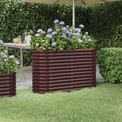 Vidaxl - Fioriere Giardino, Letto Giardino Acciaio Verniciato a Polvere 114x40x68cm Marrone