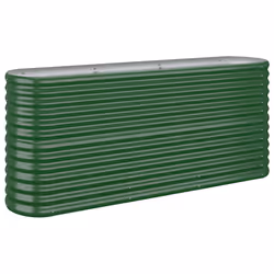 vidaXL Letto Giardino Acciaio Zincato 152x40x68 cm Verde - Vista aggiuntiva 2