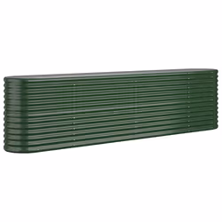 vidaXL Letto Giardino Acciaio Zincato 260x40x68 cm Verde - Vista aggiuntiva 2