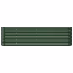 vidaXL Letto Giardino Acciaio Zincato 260x40x68 cm Verde - Vista aggiuntiva 3