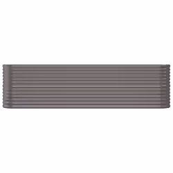 vidaXL Letto Giardino Acciaio Zincato 260x40x68 cm Grigio - Vista aggiuntiva 3