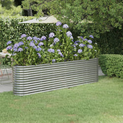 Vidaxl - Fioriere Giardino, Letto Giardino Acciaio Verniciato a Polvere 260x40x68cm Argento
