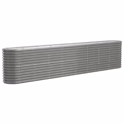 vidaXL Letto Giardino Acciaio Zincato 332x40x68 cm Grigio - Vista aggiuntiva 2