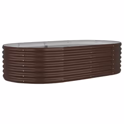 vidaXL Letto Giardino Acciaio Zincato 152x80x36cm Marrone - Vista aggiuntiva 2