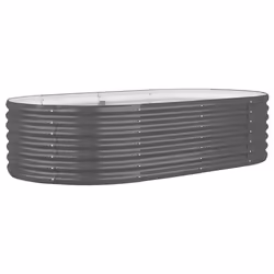 vidaXL Letto da Giardino in Acciaio Zincato 152x80x36 cm Antracite - Vista aggiuntiva 2