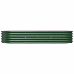 vidaXL Letto Giardino Acciaio Zincato 224x80x36 cm Verde - Vista aggiuntiva 3