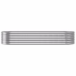 vidaXL Letto Giardino Acciaio Zincato 224x80x36cm Argento - Vista aggiuntiva 3