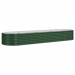 vidaXL Letto Giardino Acciaio Zincato 296x80x36 cm Verde - Vista aggiuntiva 2