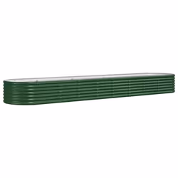vidaXL Letto Giardino Acciaio Zincato 368x80x36 cm Verde - Vista aggiuntiva 2