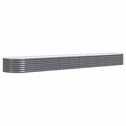 vidaXL Letto da Giardino in Acciaio Zincato 440x80x36 cm Antracite - Vista aggiuntiva 2