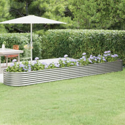 Vidaxl - Fioriere Giardino, Letto Giardino Acciaio Verniciato a Polvere 440x80x36cm Argento