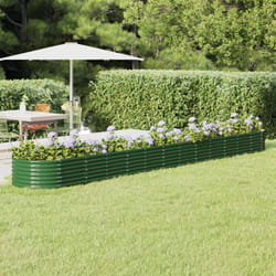 vidaXL Letto Giardino Acciaio Zincato 512x80x36 cm Verde