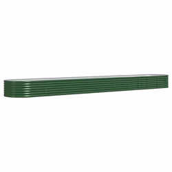 vidaXL Letto Giardino Acciaio Zincato 512x80x36 cm Verde - Vista aggiuntiva 2