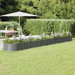 Vidaxl - Letto Giardino Acciaio Verniciato a Polvere 512x80x36 cm Grigio