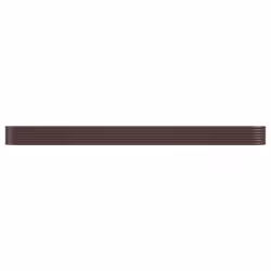 vidaXL Letto Giardino Acciaio Zincato 512x80x36cm Marrone - Vista aggiuntiva 3