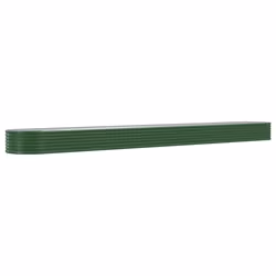 vidaXL Letto Giardino Acciaio Zincato 620x80x36 cm Verde - Vista aggiuntiva 2