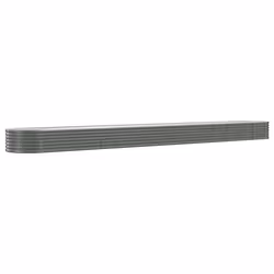 vidaXL Letto Giardino Acciaio Zincato 620x80x36 cm Grigio - Vista aggiuntiva 2