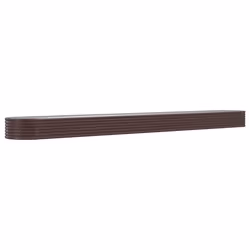 vidaXL Letto Giardino Acciaio Zincato 620x80x36cm Marrone - Vista aggiuntiva 2