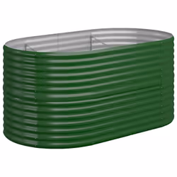 vidaXL Letto Giardino Acciaio Zincato 152x80x68 cm Verde - Vista aggiuntiva 2