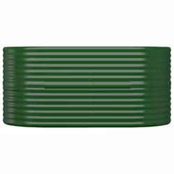 vidaXL Letto Giardino Acciaio Zincato 152x80x68 cm Verde - Vista aggiuntiva 3