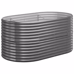 vidaXL Letto da Giardino in Acciaio Zincato 152x80x68 cm Antracite - Vista aggiuntiva 2