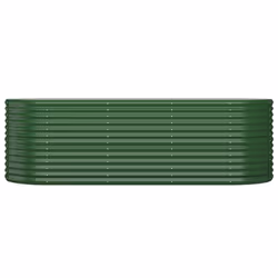 vidaXL Letto Giardino Acciaio Zincato 224x80x68 cm Verde - Vista aggiuntiva 3
