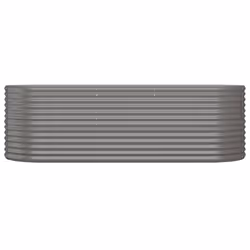 vidaXL Letto Giardino Acciaio Zincato 224x80x68 cm Grigio - Vista aggiuntiva 3