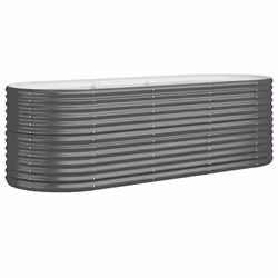 vidaXL Letto da Giardino in Acciaio Zincato 224x80x68 cm Antracite - Vista aggiuntiva 2