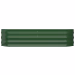 vidaXL Letto Giardino Acciaio Zincato 296x80x68 cm Verde - Vista aggiuntiva 3
