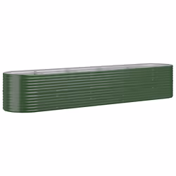 vidaXL Letto Giardino Acciaio Zincato 368x80x68 cm Verde - Vista aggiuntiva 2
