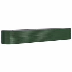 vidaXL Letto Giardino Acciaio Zincato 440x80x68 cm Verde - Vista aggiuntiva 2