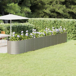 Vidaxl - Fioriere Giardino, Letto Giardino Acciaio Verniciato a Polvere 512x80x68cm Argento