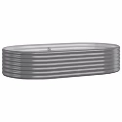 vidaXL Letto Giardino Acciaio Zincato 175x100x36cm Grigio - Vista aggiuntiva 2