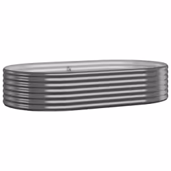 vidaXL Letto da Giardino in Acciaio Zincato 175x100x36 cm Antracite - Vista aggiuntiva 2
