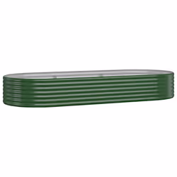 vidaXL Letto Giardino Acciaio Zincato 249x100x36 cm Verde - Vista aggiuntiva 2