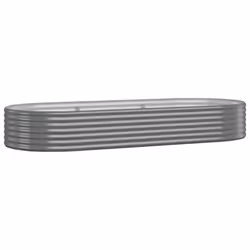 vidaXL Letto Giardino Acciaio Zincato 249x100x36cm Grigio - Vista aggiuntiva 2