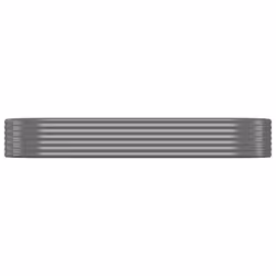 vidaXL Letto Giardino Acciaio Zincato 249x100x36cm Grigio - Vista aggiuntiva 3