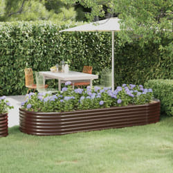 Vidaxl - Letto Giardino Acciaio Verniciato Polvere 249x100x36cm Marrone