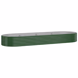 vidaXL Letto Giardino Acciaio Zincato 322x100x36 cm Verde - Vista aggiuntiva 2